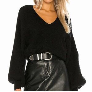 1. State Black Ribbed Sweater